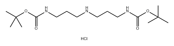12-Oxa-2,6,10-triazatetradecanoic acid, 13,13-dimethyl-11-oxo-, 1,1-dimethylethyl ester, hydrochloride (1:1) Struktur