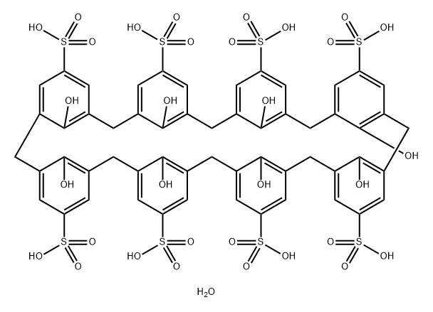 4-Sulfocalix[8]arene Hydrate Struktur