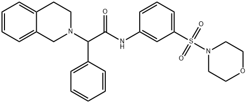 2(1H)-Isoquinolineacetamide, 3,4-dihydro-N-[3-(4-morpholinylsulfonyl)phenyl]-α-phenyl- Struktur