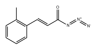 2-Propenoyl azide, 3-(2-methylphenyl)-, (2E)- Struktur