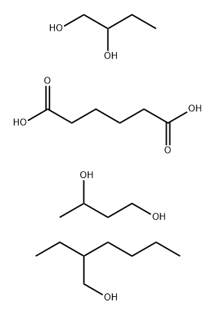 Hexanedioic acid, polymer with 1,2-butanediol and 1,3-butanediol, 2-ethylhexyl ester Struktur