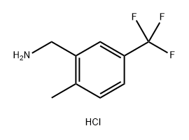Benzenemethanamine, 2-methyl-5-(trifluoromethyl)-, hydrochloride (1:1) Struktur