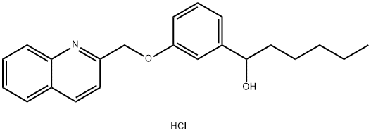 Benzenemethanol, α-pentyl-3-(2-quinolinylmethoxy)-, hydrochloride (1:1)|化合物 REV 5901A