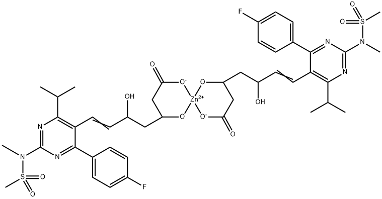 化合物 ROSUVASTATIN ZINC SALT, 953412-08-3, 結(jié)構(gòu)式