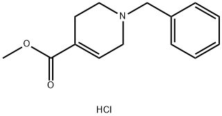 4-Pyridinecarboxylic acid, 1,2,3,6-tetrahydro-1-(phenylmethyl)-, methyl ester, hydrochloride (1:1) Struktur