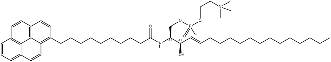 N-(10-(1-PYRENE)DECANOYL) SPHINGOMYELIN Struktur