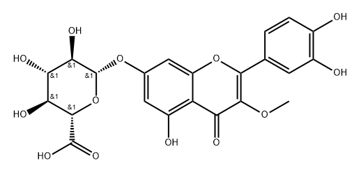 Quercetin 3-Methyl Ether 7-Glucuronide Struktur