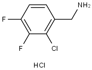 (2-Chloro-3,4-difluorophenyl)methanamine hydrochloride Struktur