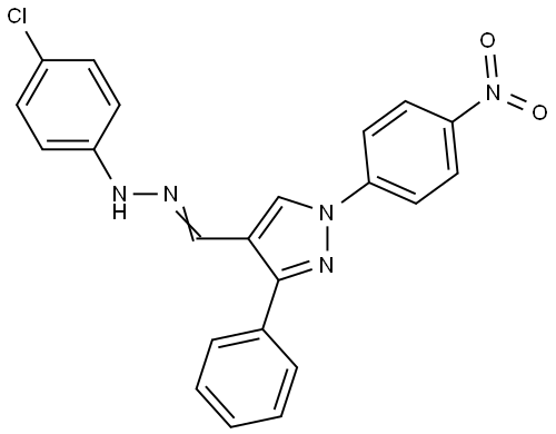 1-(4-NITROPHENYL)-3-PHENYL-1H-PYRAZOLE-4-CARBALDEHYDE (4-CHLOROPHENYL)HYDRAZONE Struktur