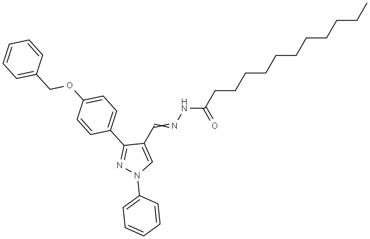 N'-((3-(4-(BENZYLOXY)PH)-1-PHENYL-1H-PYRAZOL-4-YL)METHYLENE)DODECANOHYDRAZIDE Struktur