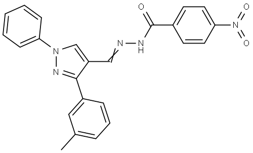 N'-((3-(3-METHYLPHENYL)-1-PH-1H-PYRAZOL-4-YL)METHYLENE)-4-NITROBENZOHYDRAZIDE Struktur