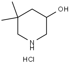 5,5-dimethylpiperidin-3-ol hydrochloride Struktur