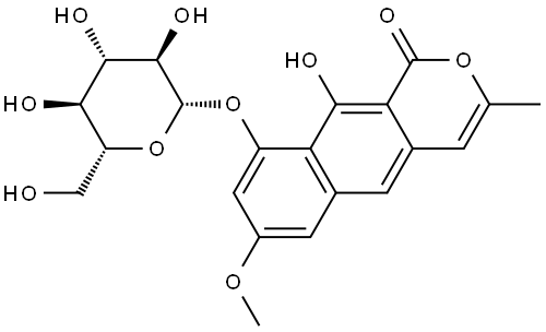 Toralactone 9-O-β-D-glucopyranoside Struktur