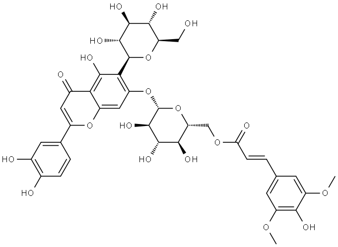 Isoorientin-7-O-[6-sinapoyl]-glucoside Struktur