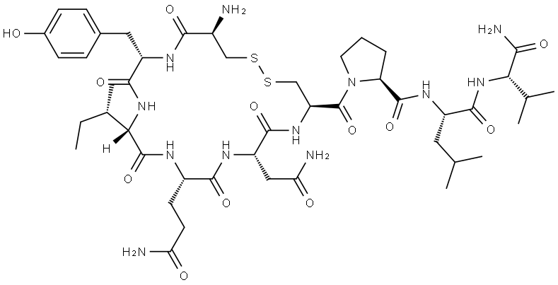 Oxytocin, 9-L-valinamide- Struktur