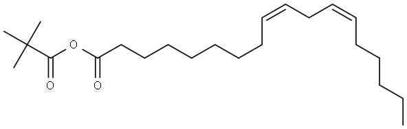 9,12-Octadecadienoic acid (9Z,12Z)-, anhydride with 2,2-dimethylpropanoic acid Struktur