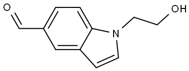 1-(2-hydroxyethyl)-1H-indole-5-carbaldehyde Struktur