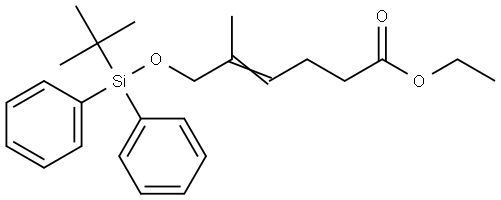 ETHYL (4E)-6-{[TERT-BUTYL(DIPHENYL)SILYL]OXY}-5-METHYL-4-HEXENOATE Struktur