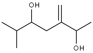 6-METHYL-3-METHYLENE-2,5-HEPTANEDIOL Struktur