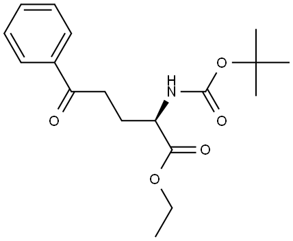 (R)-Ethyl-2-(tert-butoxycarbonylamino)-5-phenyl-5-oxopentanoate Struktur