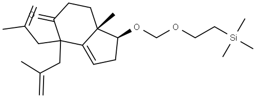 (1S,7AS)-7A-METHYL-4,4-BIS(2-METHYL-2-PROPENYL)-1-[[2-(TRIMETHYLSILYL)ETHOXY]METHOXY]-1,2,4,6,7,7A-HEXAHYDRO-5H-INDEN-5-ONE Struktur