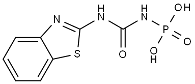 (1,3-BENZOTHIAZOL-2-YLAMINO)CARBONYLPHOSPHORAMIDIC ACID Struktur