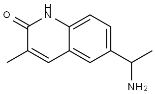2(1H)-Quinolinone, 6-(1-aminoethyl)-3-methyl- Struktur