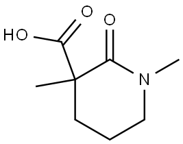 1,3-dimethyl-2-oxopiperidine-3-carboxylic acid Struktur
