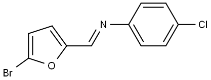 N-((5-BROMO-2-FURYL)METHYLENE)-4-CHLOROANILINE Struktur