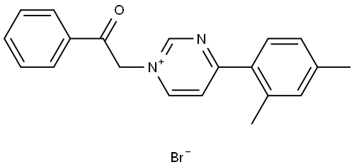 4-(2,4-DIMETHYLPHENYL)-1-(2-OXO-2-PHENYLETHYL)PYRIMIDIN-1-IUM BROMIDE Struktur