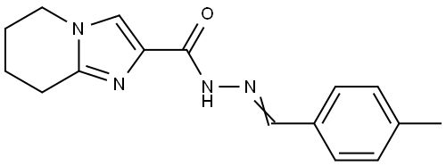 N'-[(4-METHYLPHENYL)METHYLIDENE]-5,6,7,8-TETRAHYDROIMIDAZO[1,2-A]PYRIDINE-2-CARBOHYDRAZIDE Struktur