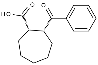 (1S,2R)-2-BENZOYLCYCLOHEPTANECARBOXYLIC ACID Struktur