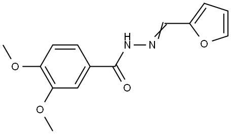 Benzoic acid, 3,4-dimethoxy-, 2-(2-furanylmethylene)hydrazide Structure