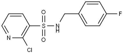 2-chloro-N-[(4-fluorophenyl)methyl]pyridine-3-sulfonamide Struktur
