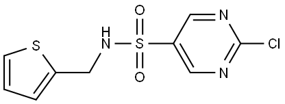 2-chloro-N-[(thiophen-2-yl)methyl]pyrimidine-5-sulfonamide Struktur