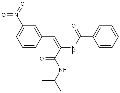 N-(1-ISOPROPYLCARBAMOYL-2-(3-NITRO-PHENYL)-VINYL)-BENZAMIDE Struktur