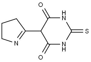 5-(3,4-DIHYDRO-2H-PYRROL-5-YL)-6-HYDROXY-2-THIOXO-2,3-DIHYDRO-4(1H)-PYRIMIDINONE Struktur