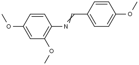 2,4-DIMETHOXY-N-[(E)-(4-METHOXYPHENYL)METHYLIDENE]ANILINE Struktur