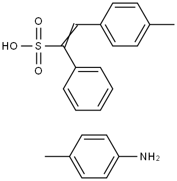 (E)-2-(4-METHYLPHENYL)-1-PHENYLETHENESULFONIC ACID, P-TOLUIDINE SALT Struktur