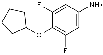4-(Cyclopentyloxy)-3,5-difluorobenzenamine Struktur