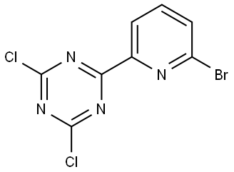 2,4-Dichloro-6-(6'-bromo-2'-pyridyl)triazine Struktur