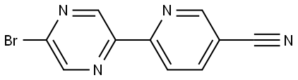 5-Bromo-2-(5'-cyano-2'-pyridyl)pyrazine Struktur