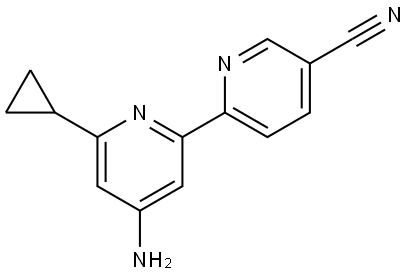 4-Amino-6-cyclopropyl-5'-cyano-2,2'-bipyridine Struktur