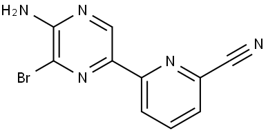 5-Amino-6-bromo-2-(6'-cyano-2'-pyridyl)pyrazine Struktur
