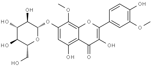 Limocitrin 7-O-β-D-glucopyranoside Struktur