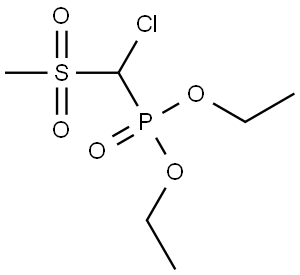 Diethyl (chloro(methylsulfonyl)methyl)phosphonate Struktur