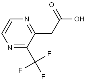 2-Pyrazineacetic acid, 3-(trifluoromethyl)- Struktur