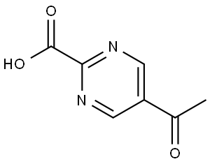 5-Acetylpyrimidine-2-carboxylic acid Struktur