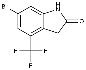 6-bromo-4-(trifluoromethyl)-2,3-dihydro-1H-indol-2-one Struktur