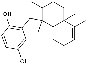 2-[(1,2,4A,5-TETRAMETHYL-1,2,3,4,4A,7,8,8A-OCTAHYDRO-1-NAPHTHALENYL)METHYL]-1,4-BENZENEDIOL Struktur